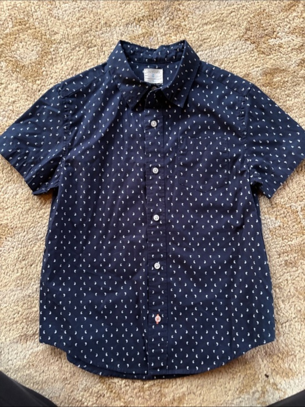 Crewcuts, boys, short sleeve, button down sailboat print shirt 10